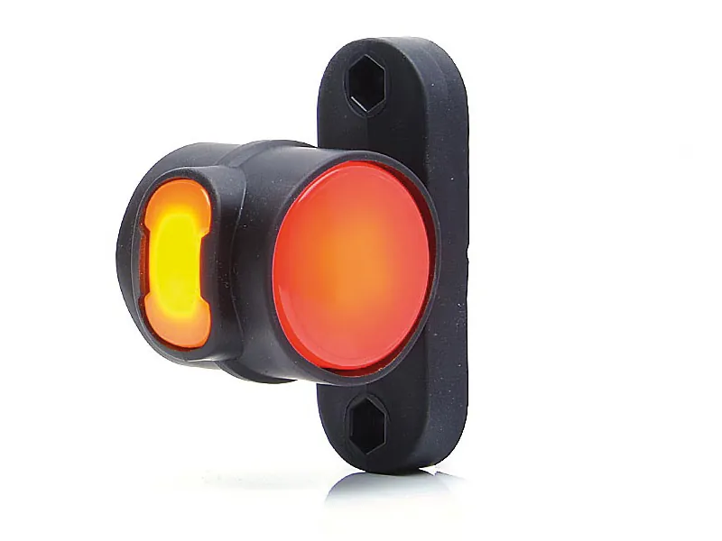 STRANDS Rubber Arm Straight LED Lukturis ar Trīskrāsu Funkciju (Balts/Oranžs/Sarkans) 12-24V ECE Sertificēts