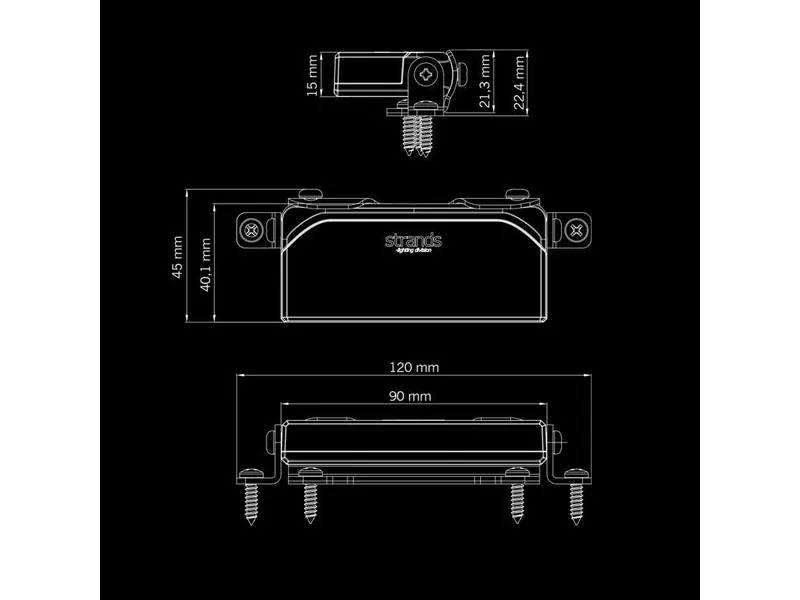 STRANDS UNITY ULTRA FLAT DUO Atpakaļgaitas un Brīdinājuma Lukturis 10-32V 1100lm 5700K ECE R23, R65 - Attēls 7