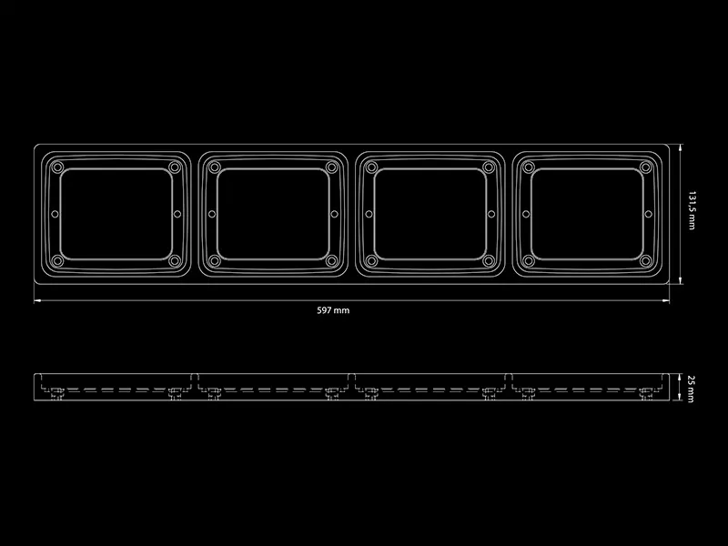 STRANDS IZE LED FRAME 4X SQUARE - Kvadrātveida LED Rāmja Modulis Profesionālam Apgaismojumam - Attēls 4