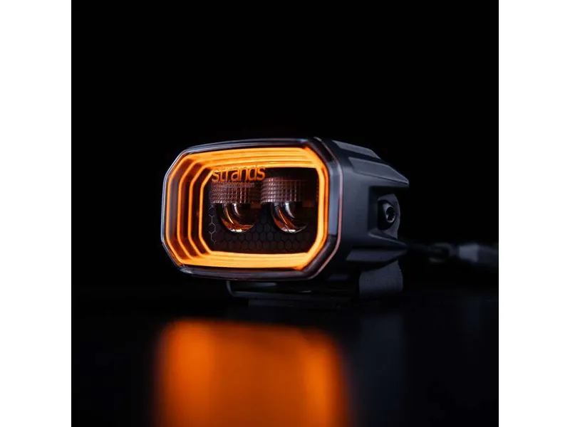 STRANDS FOR9T NO-GLARE darba lukturis ar sarkano un dzintara pozīcijas gaismu, 3600lm, 10-48V