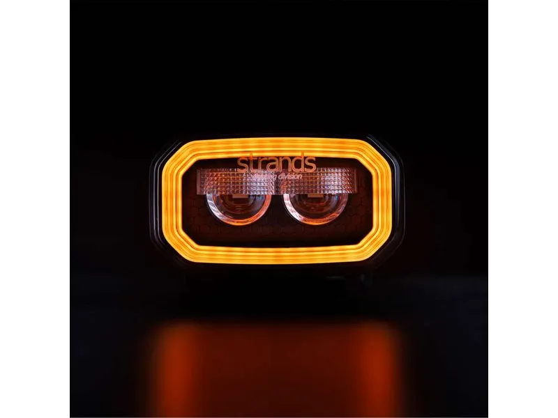 STRANDS FOR9T NO-GLARE darba lukturis ar sarkano un dzintara pozīcijas gaismu, 3600lm, 10-48V - Attēls 7