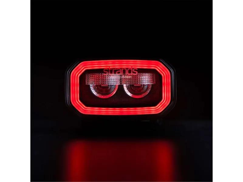 STRANDS FOR9T NO-GLARE darba lukturis ar sarkano un dzintara pozīcijas gaismu, 3600lm, 10-48V - Attēls 8