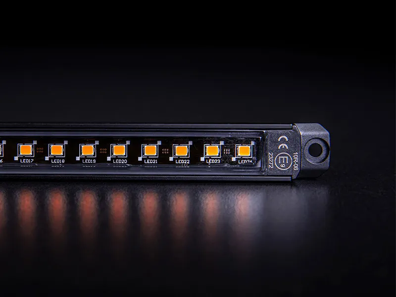 STRANDS INTERIOR LIGHT AMBER 281mm - Profesionāls dzintara krāsas salona apgaismojums, 9-32V, 480lm, ECE R10 sertificēts - Attēls 3