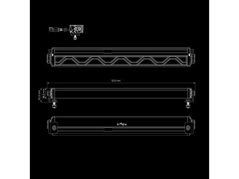 STRANDS FIREFLY LED BAR 20" - Jaudīgs 10670lm LED Papildlukturis ar 6000K Gaismas Temperatūru (10-48V) - Attēls 7