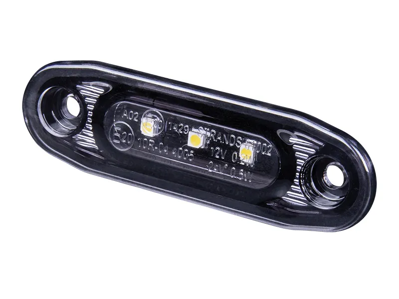 STRANDS DARK KNIGHT ULTRA SLIM - Balts LED pozīcijas lukturis ar E marķējumu (12-24V)