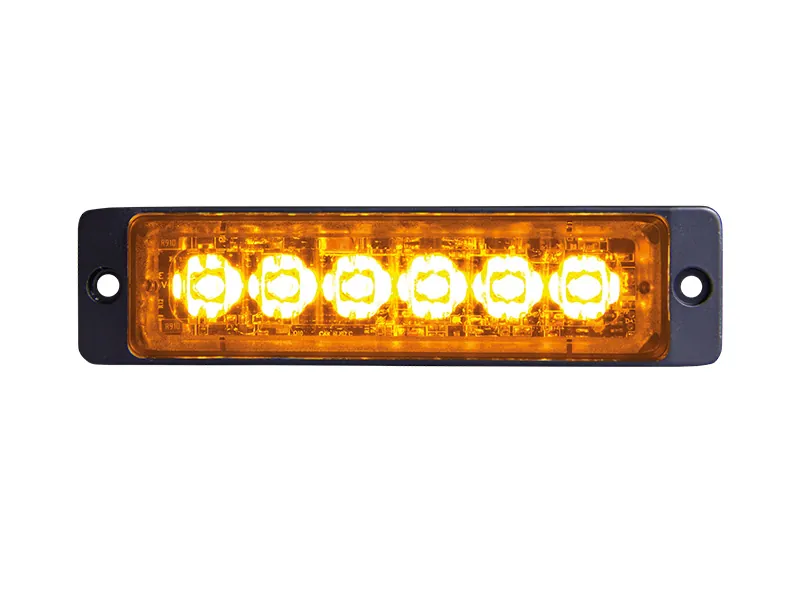 STRANDS Stroboskopa signāllukturis ar 6 oranžām LED 12-24V IP68 ECE R65 sertificēts
