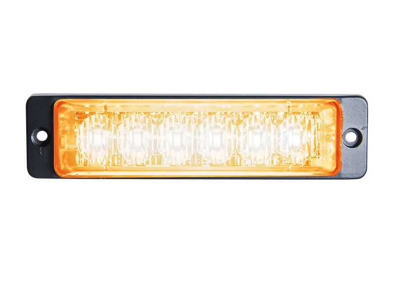 STRANDS Slim Orange Stroboskops - Brīdinājuma LED gaisma ar ECE R65 klase 2, IP68, 12-24V