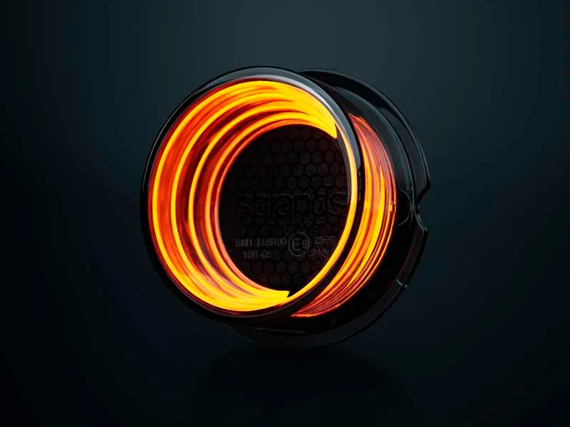 STRANDS FOR9T GEO sānu marķiera lukturis, ECE R148 sertificēts, 10-40V darba spriegums