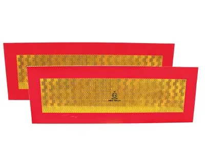 Alumīnija atstarotāju pāris piekabēm - 566x197mm reflektoru plāksnes